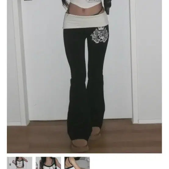 [BUNJANG] Angel Number 5 Folded Bootcut Pants Black / 앤젤넘버파이브 부츠컷 폴디드 팬츠 블랙 S