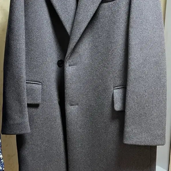 [BUNJANG] Insilence MTR Cashmere Double Coat - Melange Grey / 인사일런스 코트