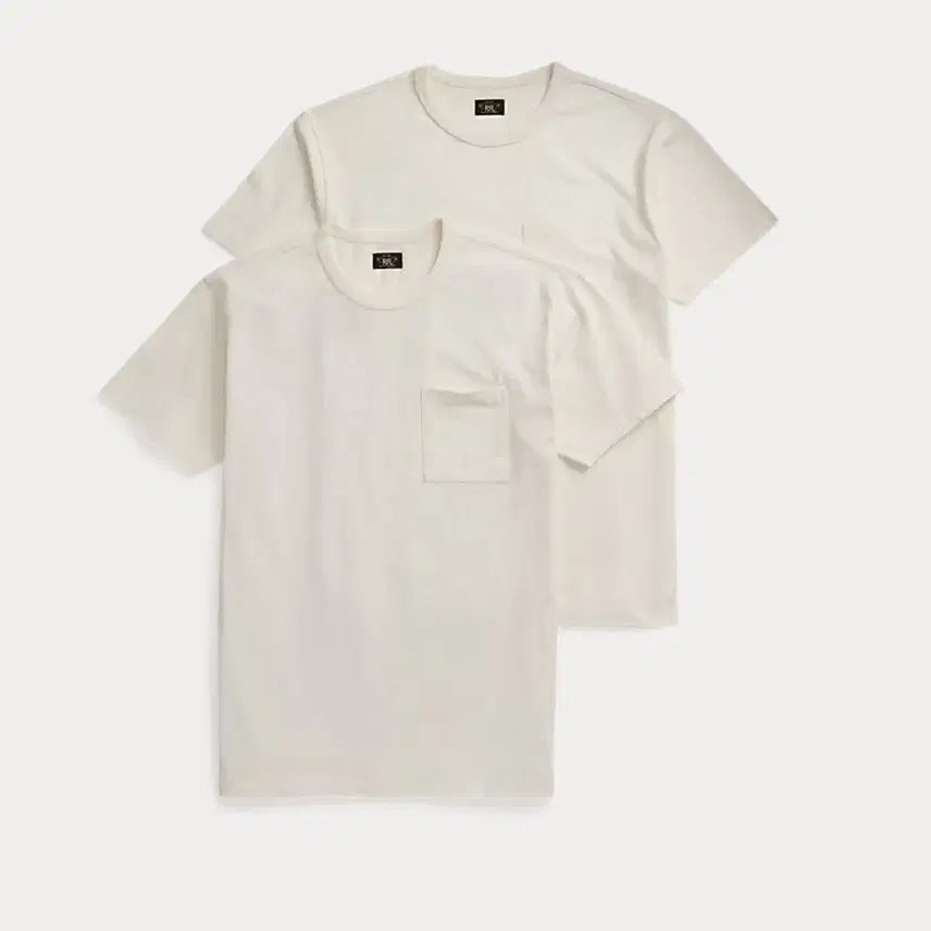 [BUNJANG] RRL Garment Dyed Pocket T-Shirt White 2-Pack XL / 더블알엘 가먼트다이 포켓 티셔츠 화이트 투팩 XL       RRL
