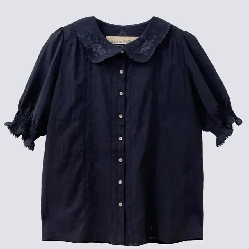 [BUNJANG] Via Plane Embroidered Blouse / 비아플레인 자수 블라우스