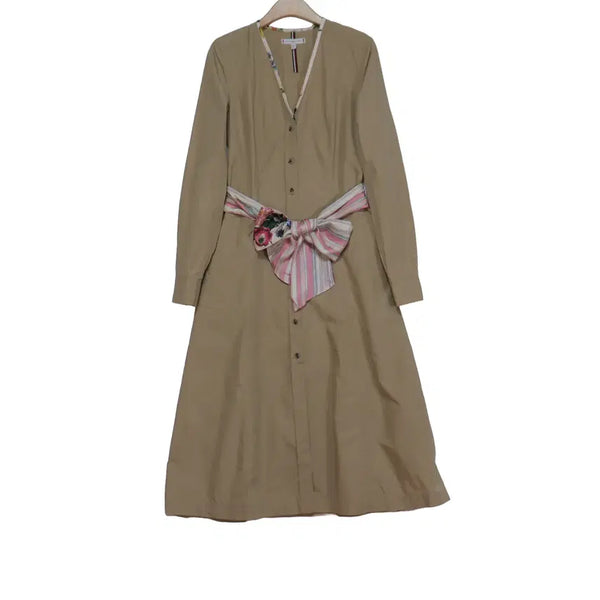 [BUNJANG] Tommy Hilfiger Button Long Dress Beige Cotton 100% / 타미힐피거 버튼 롱 원피스 2 베이지 코튼 100%