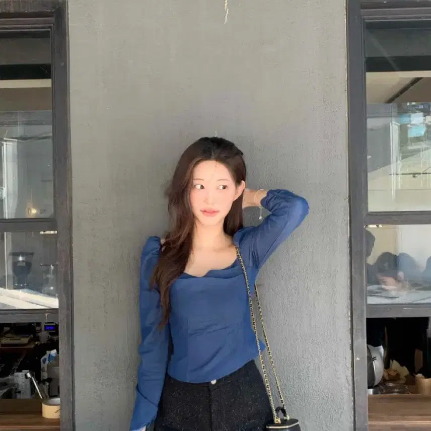 [BUNJANG] JENNIE O Denim Blouse - Medium / 제니오 데님 블라우스 M