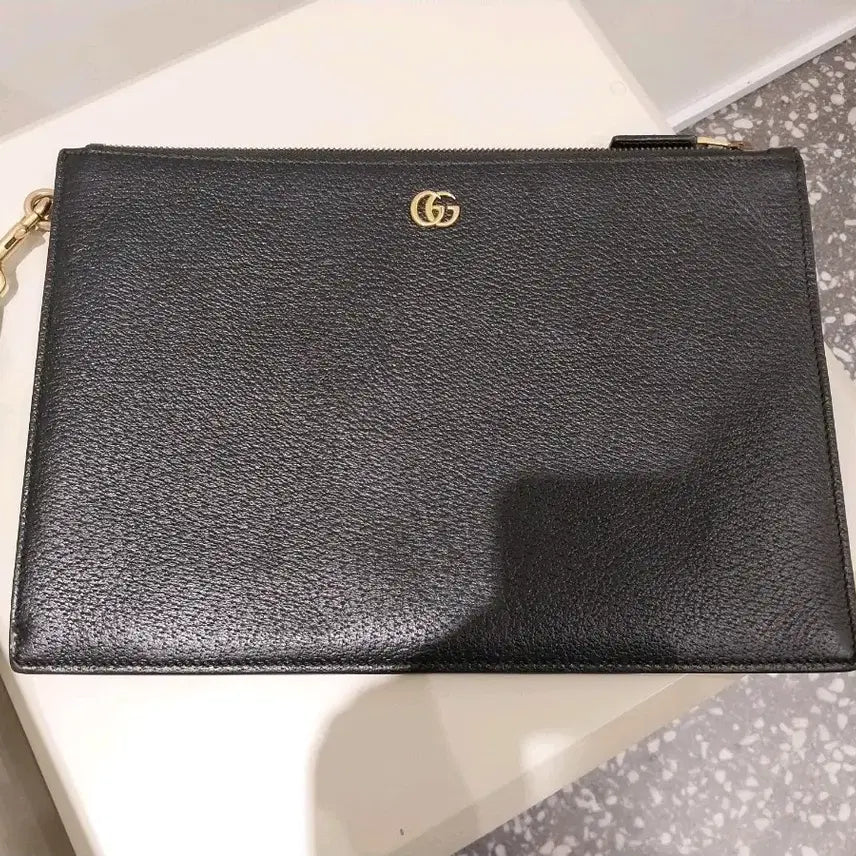 [BUNJANG] Gucci GG Marmont Clutch Black / 구찌 GG 마몽 클러치 블랙