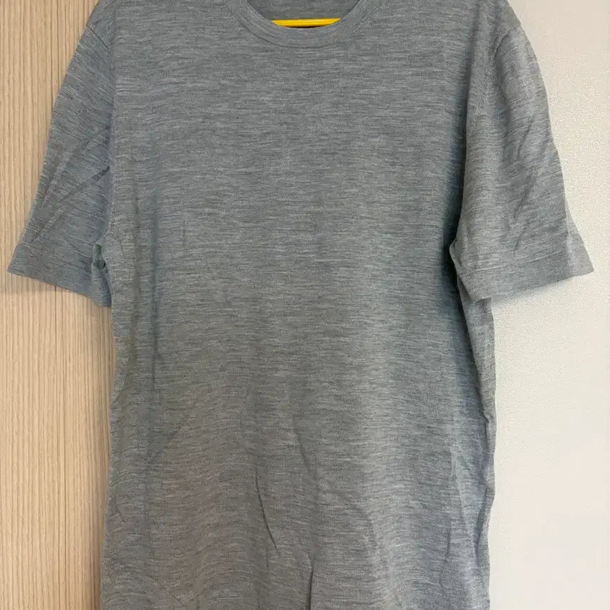 [BUNJANG] COS Men's Silk Cotton Knit Short Sleeve T-Shirt - M (Melange Grey) / (새상품) COS 코스 남성 실크 코튼 니트 반팔 티셔츠 (M)