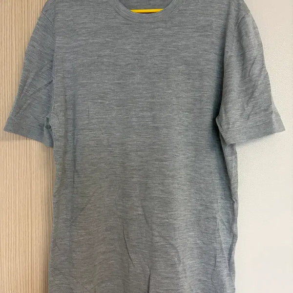 [BUNJANG] COS Men's Silk Cotton Knit Short Sleeve T-Shirt - M (Melange Grey) / (새상품) COS 코스 남성 실크 코튼 니트 반팔 티셔츠 (M)