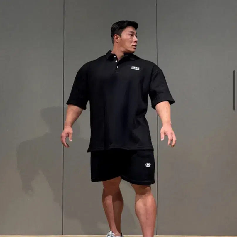 [BUNJANG] Abdo Waffle Basic Shorts Black L / 압도 와플 베이직 반바지 블랙 L