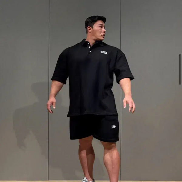 [BUNJANG] Abdo Waffle Basic Shorts Black L / 압도 와플 베이직 반바지 블랙 L