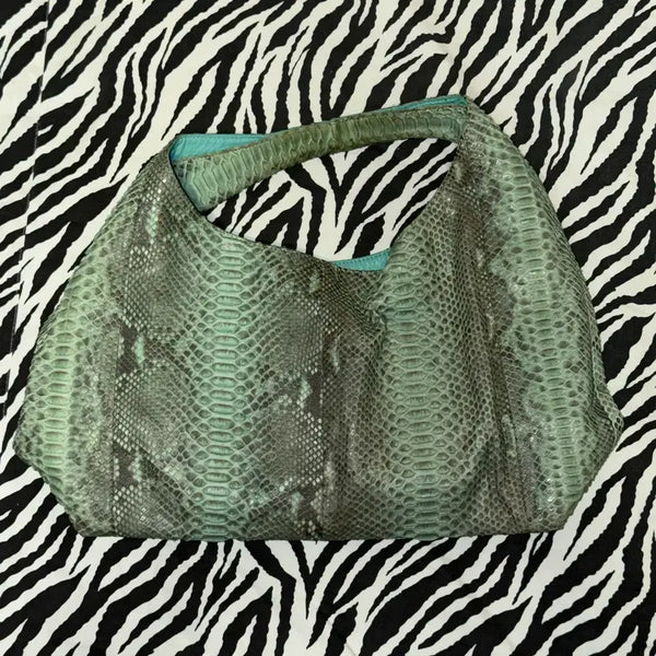 [BUNJANG] Unisex Real Python Leather Bag / [남녀공용]리얼 파이톤 레더백