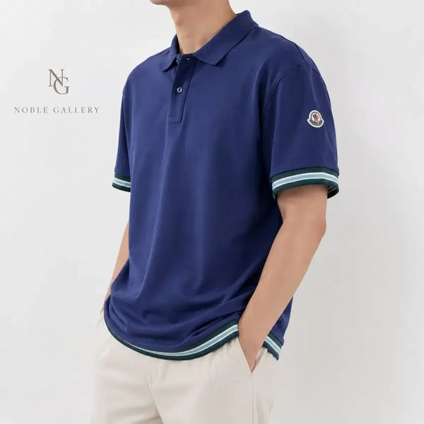[BUNJANG] Moncler Short Sleeve Polo T-Shirt Navy XL / [정품/당일출고] 몽클레어 반팔 PK 티셔츠 네이비 XL / 105