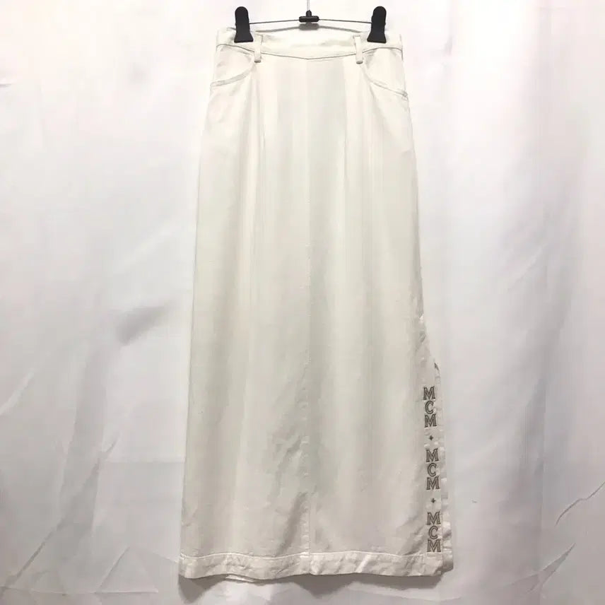 [BUNJANG] MCM Long Skirt Ivory / 정품 MCM 롱 스커트(24~25인치)