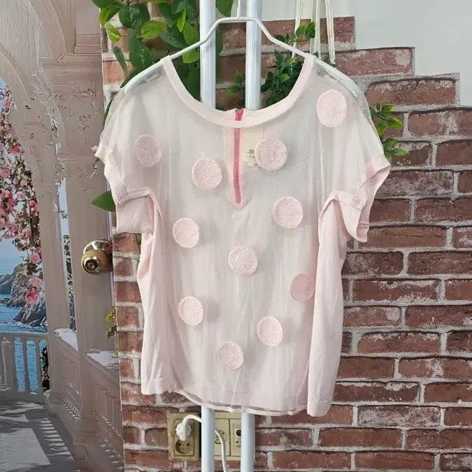 [BUNJANG] Ozzo Second Polka Dot Short-Sleeve T-shirt / 오즈세컨 땡땡이 반팔티2