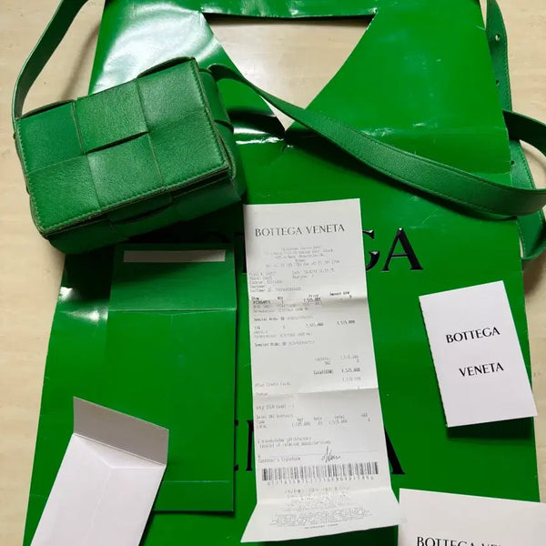 [BUNJANG] Bottega Veneta Cassette Bag Green / 보테가베네타 카세트백 그린 인보이스 포함