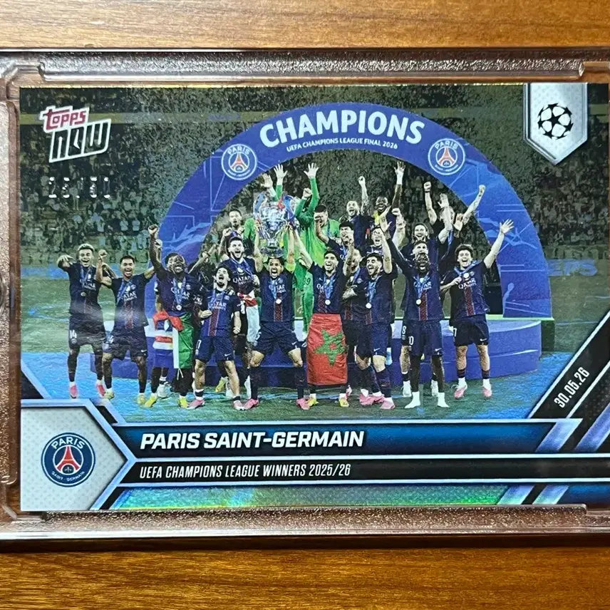 [BUNJANG] Tops Now PSG 2025/26 Champions League Winners Limited Edition Half Number Card / 탑스나우 PSG 25/50 한정 챔스 우승