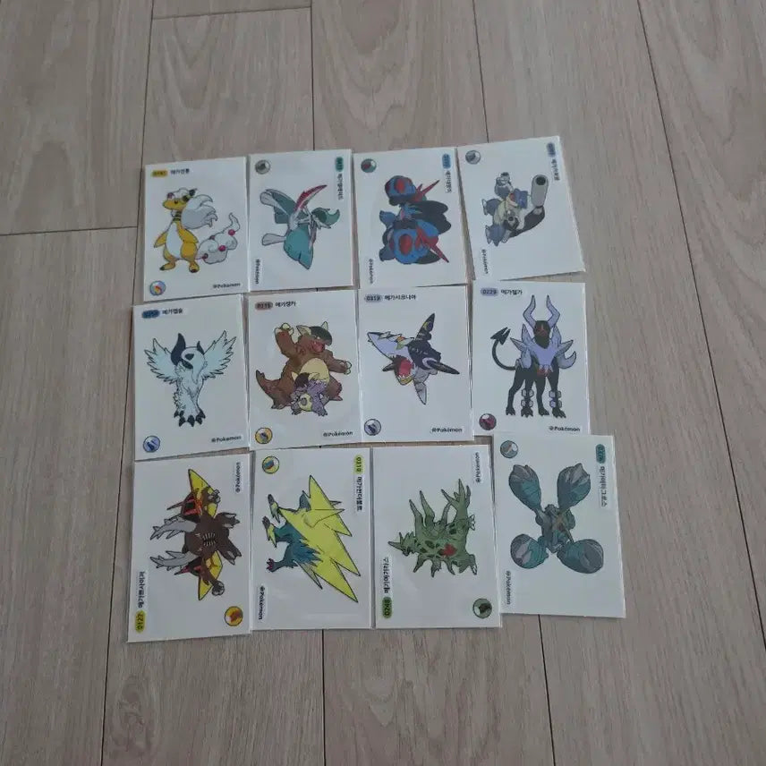 [BUNJANG] Pokemon Mega Stickers Bundle Set (12 pcs) / 포켓몬띠부씰 메가띠부씰 12장 일괄판매합니다