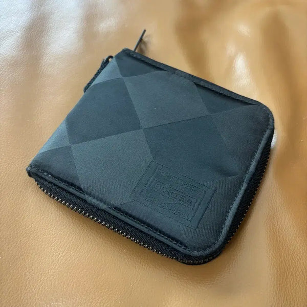 [BUNJANG] Porter Argyle Jacquard Wallet Black / PORTER 포터 아가일 자카드 월렛 지갑 블랙