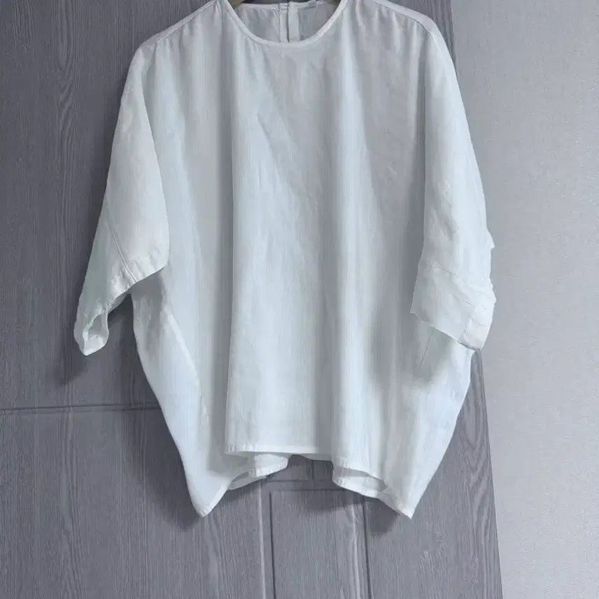 [BUNJANG] MUJI Linen Blend Blouse White / MUJI 마 블라우스