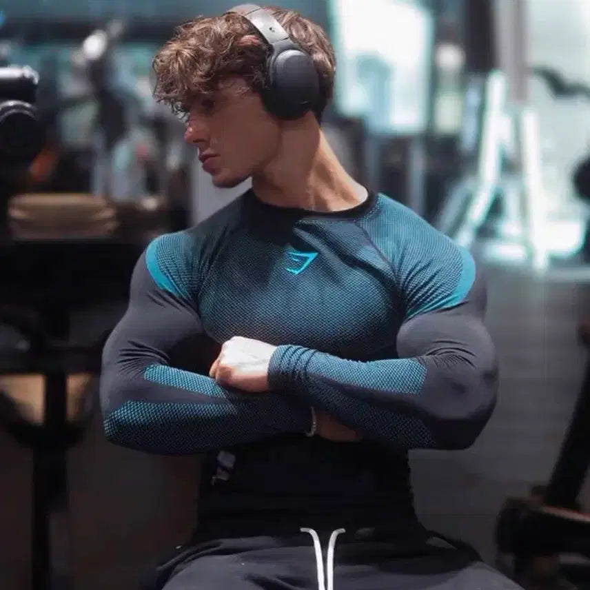 [BUNJANG] Gymshark Compression Long Sleeve T-Shirt / 짐샤크 컴프레션 긴팔 티셔츠