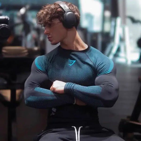 [BUNJANG] Gymshark Compression Long Sleeve T-Shirt / 짐샤크 컴프레션 긴팔 티셔츠