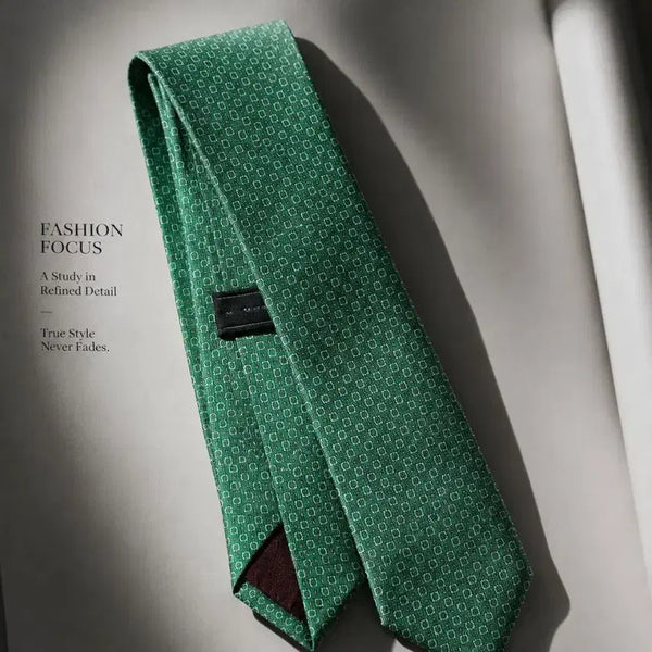 [BUNJANG] Ferragamo Silk Necktie Gancini Pattern Green / (정품)새상품/페라가모(Ferragamo) 이탈리아 명품 실크넥타이