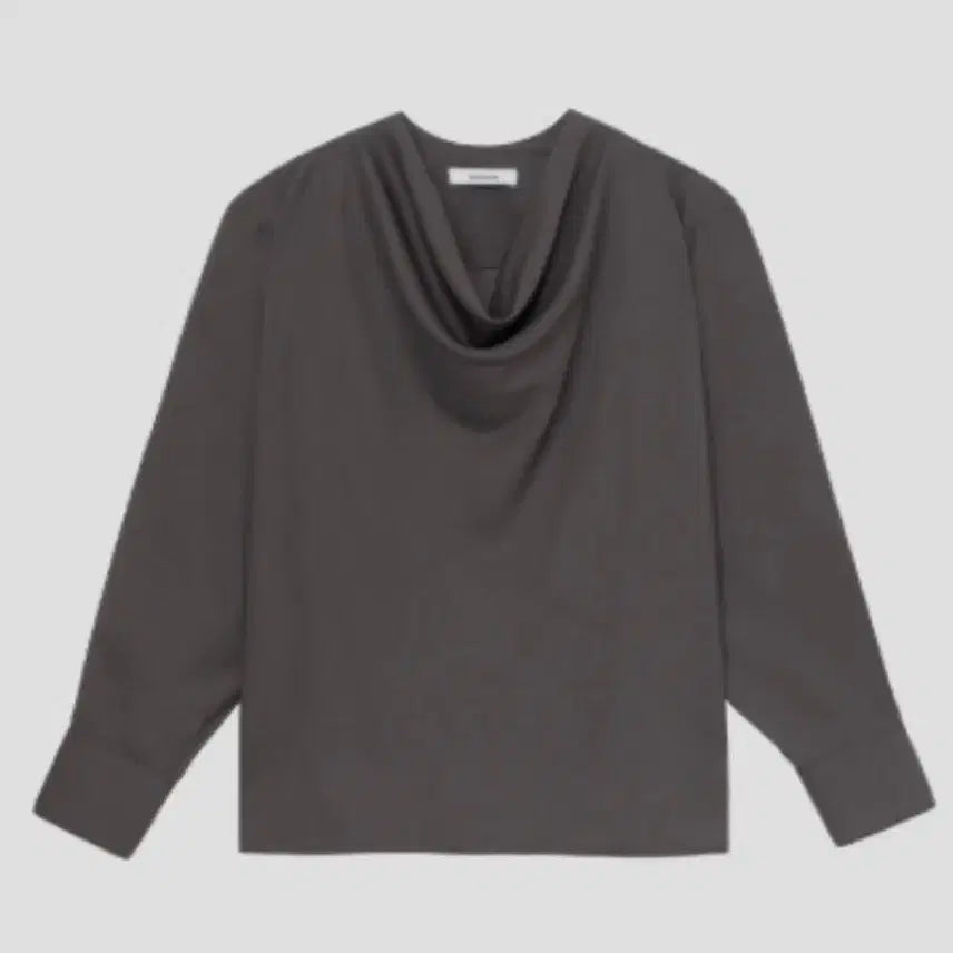 [BUNJANG] Mundal Drape Blouse Charcoal / 문달 드레이프 블라우스 Drape Blouse