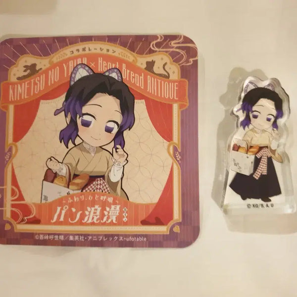 [BUNJANG] Demon Slayer Shinobu Kocho Acrylic Block & Coaster Bundle / (미사용) 귀멸의칼날 하트브레드 콜라보 시노부 아크릴블럭 일괄 귀칼