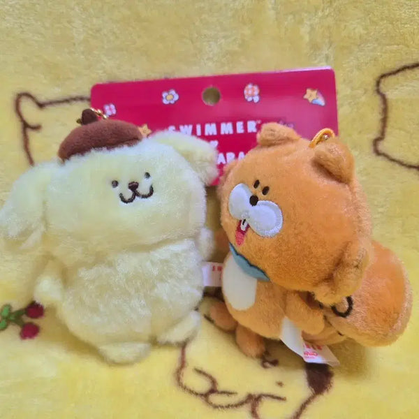 [BUNJANG] Sanrio x Swimmer Collaboration Pompompurin Mascot Keyring Doll Holder / 산리오 x 스위머 콜라보 2탄 폼폼푸린 마스코트 키링 인형 홀더