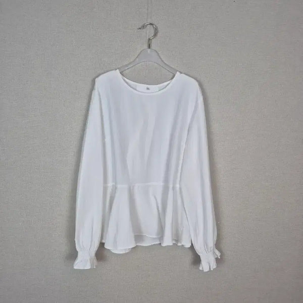 [BUNJANG] Cream White Peplum Blouse (M) / (#66,77추천/M)크림화이트 페플럼 블라우스