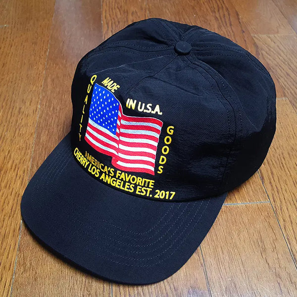 [BUNJANG] Cherry US Flag Cap Black / [OS] 체리 성조기 모자 블랙 cherry la 체리모자