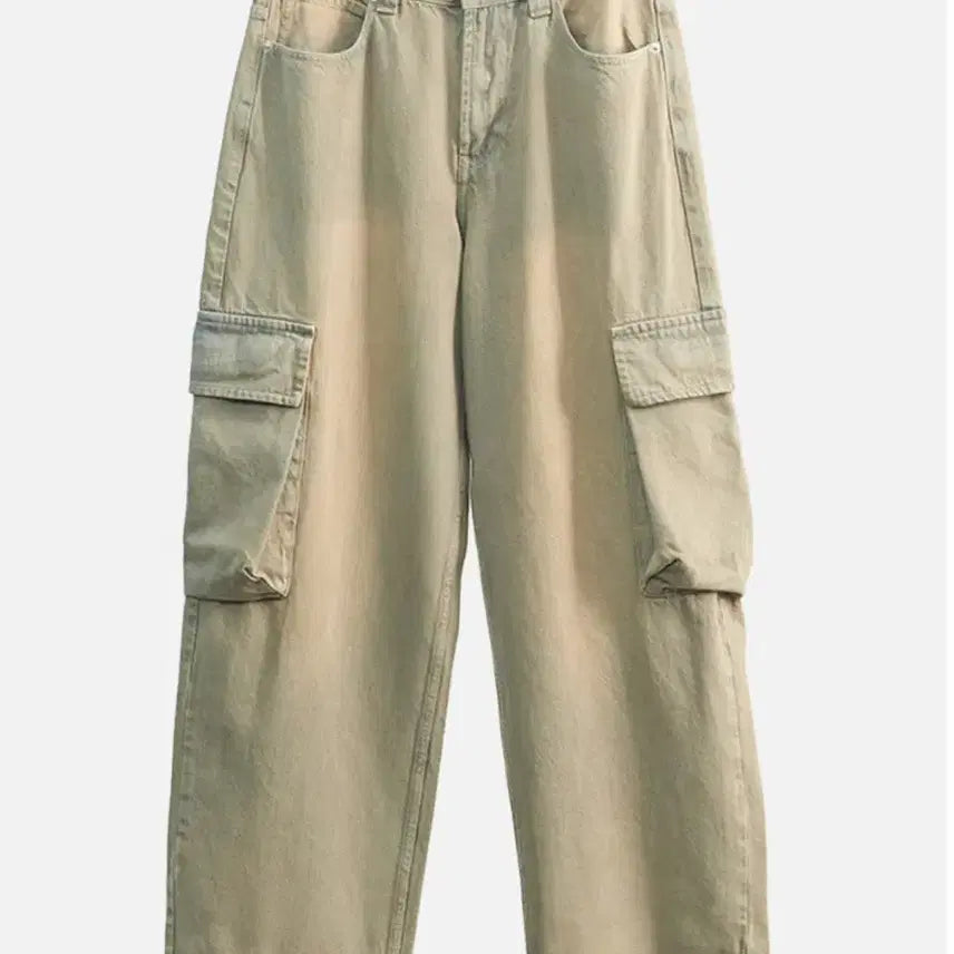 [BUNJANG] Danstudio Sandwick Washed Cargo Denim Pants / 단스튜디오 샌드윅 워싱 카고 데님 팬츠