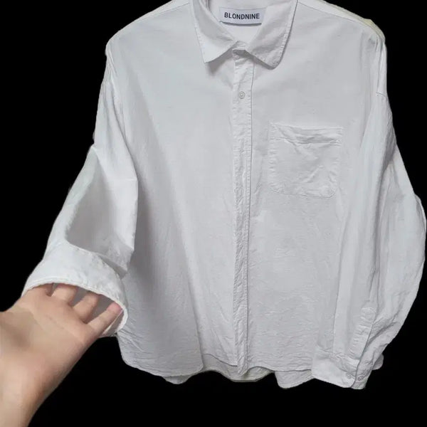 [BUNJANG] Blond9 Oversized Oxford Shirt White / 오버핏 옥스포드 셔츠 화이트 블론드나인 블론드9