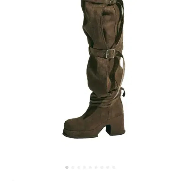 [BUNJANG] Gateless Buckle High Knee Boots / [새상품]게이트리스 버클싸이하이부츠