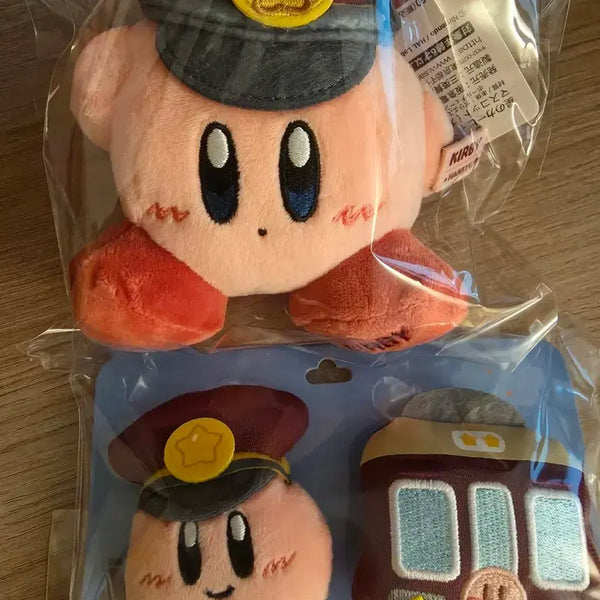 [BUNJANG] Kirby Plush Doll & Badge Bundle Set / 별의 커비 한큐 인형 뱃지