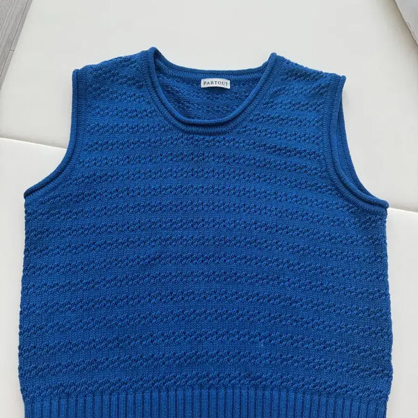 [BUNJANG] Parktoo Sleeveless Knit Blue / 파크투 나시 블루