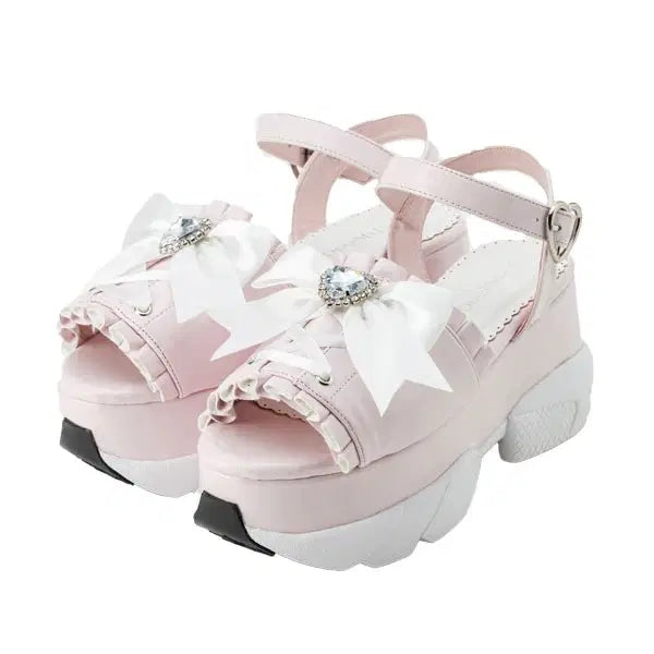 [BUNJANG] Dear My Love (디마럽) Platform Sandals Pink / 디마럽 샌들 스니커즈 통굽 디어마이러브 핑크