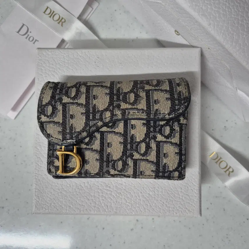 [BUNJANG] Dior Oblique Saddle Card Holder - Full Set / [ S급 / 정품 ] 디올 오블리크 새들 카드지갑 풀구성