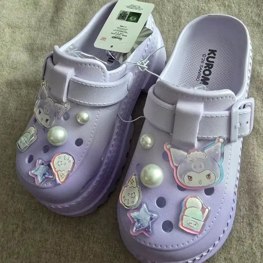 [BUNJANG] Sanrio Kuromi Cutie Sandals / 산리오 쿠로미 큐티 샌들 230