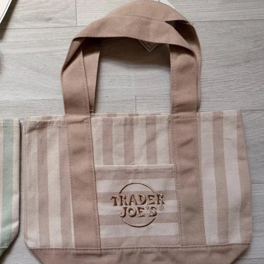 [BUNJANG] Trader Joe's Striped Eco Bag Beige / 트레이더 조스 스트라이프 에코백 베이지 새상품