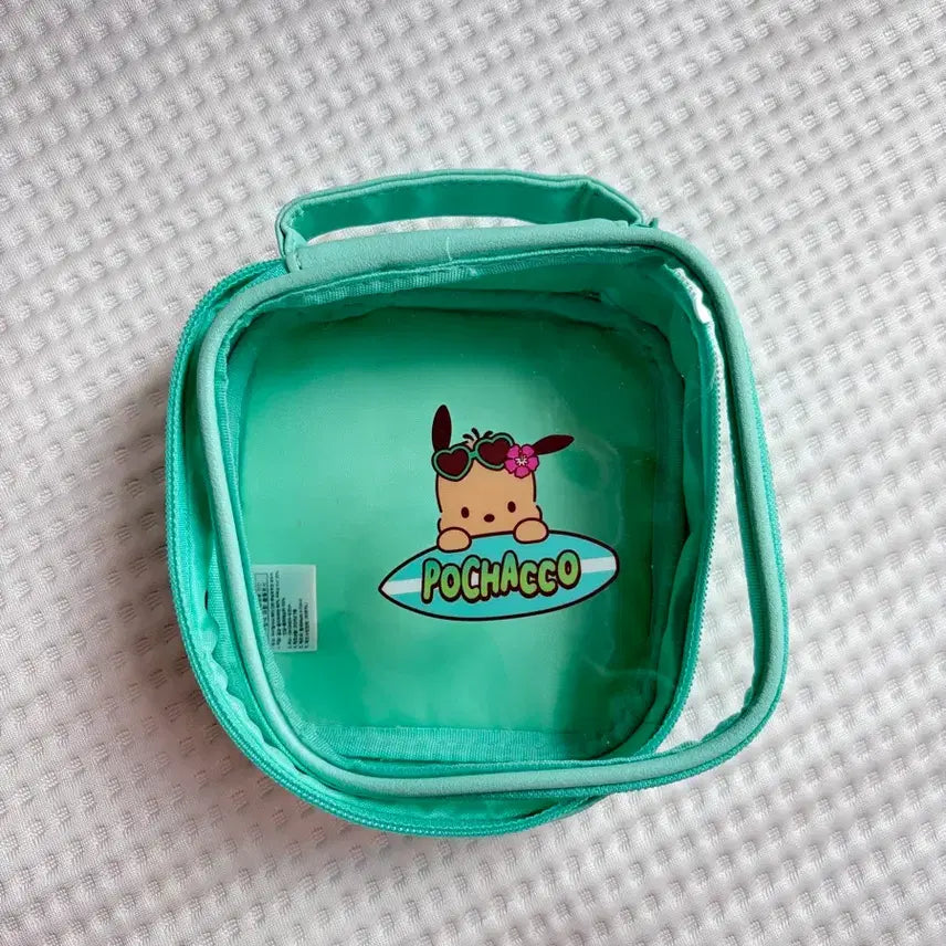 [BUNJANG] Tanning Pochacco Waterproof Pouch - Mint / 태닝 포차코 방수 파우치 민트