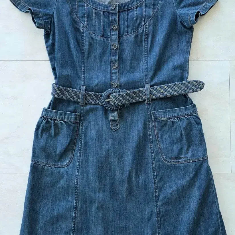 [BUNJANG] DKNY Jeans Denim Dress with Belt / 정품 DKNY JEANS 데님 원피스 (허리벨트 포함 / 44~55)