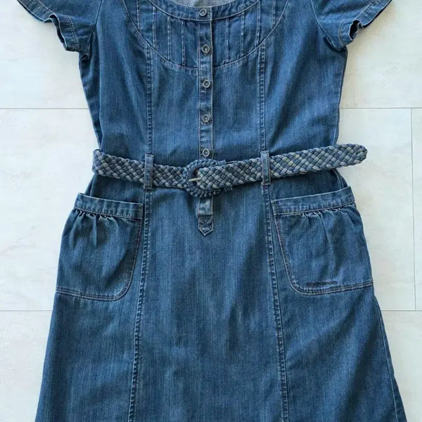 [BUNJANG] DKNY Jeans Denim Dress with Belt / 정품 DKNY JEANS 데님 원피스 (허리벨트 포함 / 44~55)