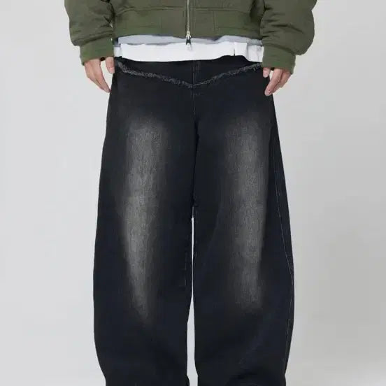 [BUNJANG] Bonbaut Damage Pocket Wide Pants Size 3 / 본바트 데미지포켓 와이드팬츠 3size