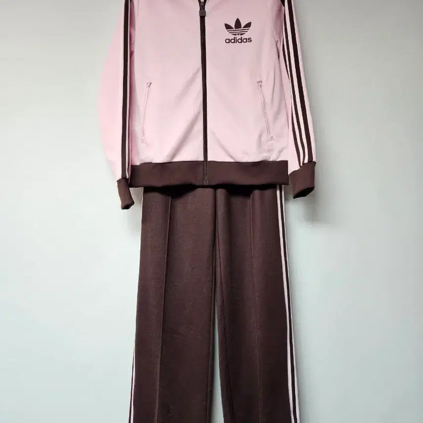[BUNJANG] Adidas Beckenbauer Track Top Jersey Set Pink/Brown / 아디다스  베켄바우어 트랙탑 져지 세트 핑크/브라운