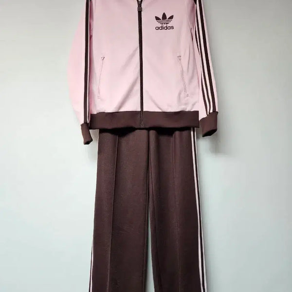 [BUNJANG] Adidas Beckenbauer Track Top Jersey Set Pink/Brown / 아디다스  베켄바우어 트랙탑 져지 세트 핑크/브라운