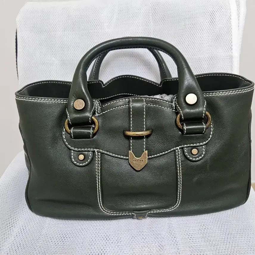 [BUNJANG] Celine Old Celine Leather Boogie Bag Dark Green / 정품100% 셀린느 올드셀린 레더 부기백 다크그린