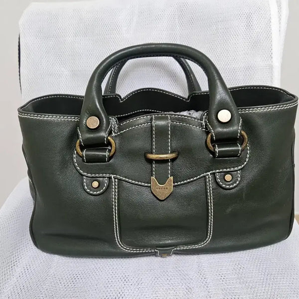 [BUNJANG] Celine Old Celine Leather Boogie Bag Dark Green / 정품100% 셀린느 올드셀린 레더 부기백 다크그린