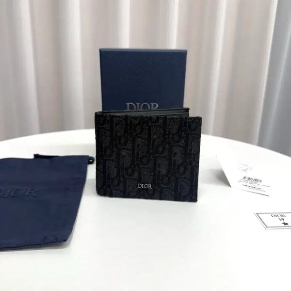 [BUNJANG] Dior Oblique Bifold Wallet Black / [26년] 디올 오블리크 반지갑 블랙
