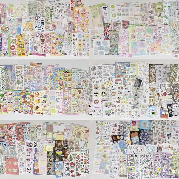 [BUNJANG] Mixed Character Stickers Bundle (154 pcs + Fluffy Things) / 다꾸 캐릭터 위주 스티커 154장, 덤 일괄 처분+플러피띵스 추가
