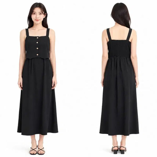 [BUNJANG] The Tilbury Black Camisole Dress / 더틸버리 블랙 나시 원피스