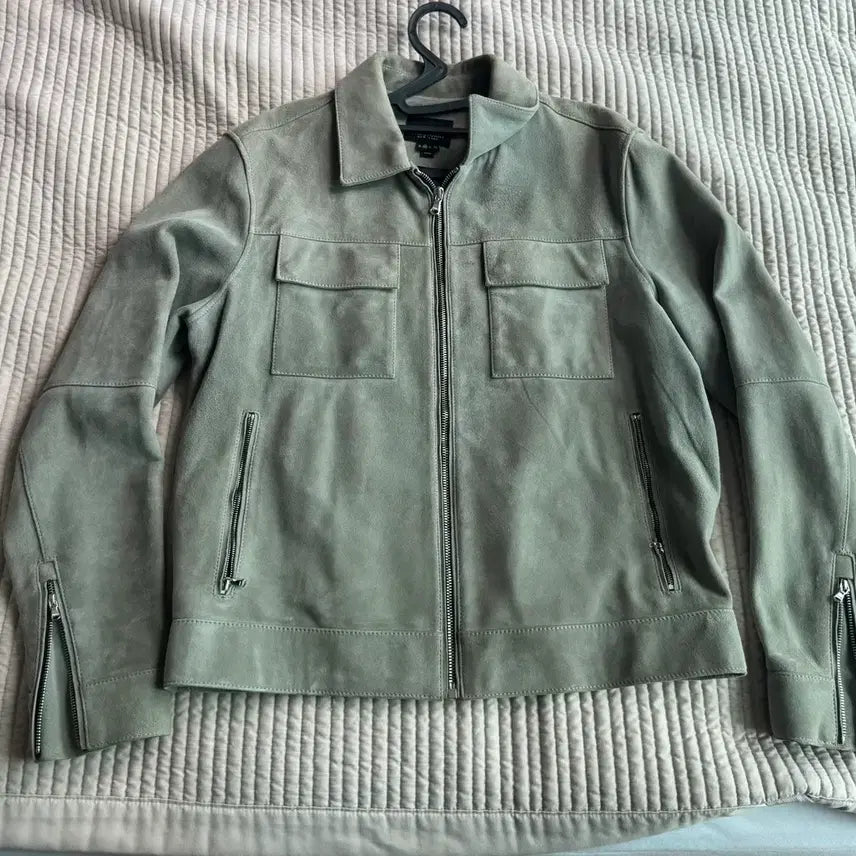 [BUNJANG] Jill Stuart Suede Jacket / [M] 질스튜어트 그레이 스웨이드 자켓