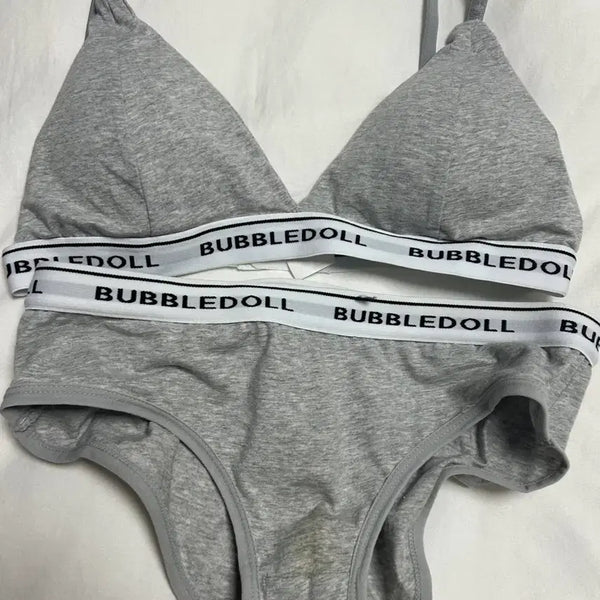 [BUNJANG] Bubble Doll Gray Lingerie Set / 버블돌 그레이 속옷세트